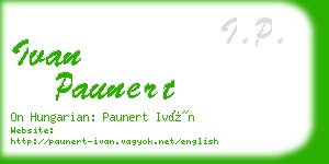 ivan paunert business card